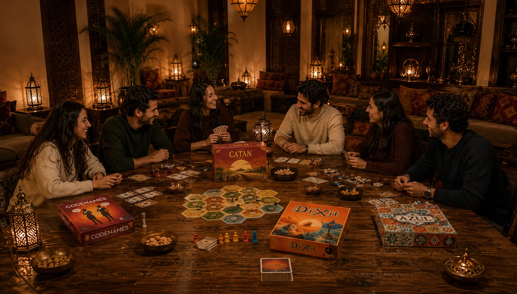 Soirée Ludideck autour d'une table de jeux